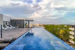 Stylish Boho Studio + Rooftop Pool @ Aldea Zama