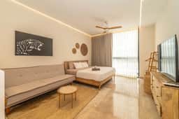 Stylish Boho Studio + Rooftop Pool @ Aldea Zama