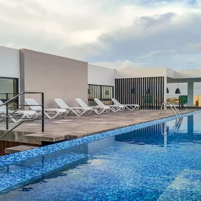 Stylish Boho Studio + Rooftop Pool @ Aldea Zama