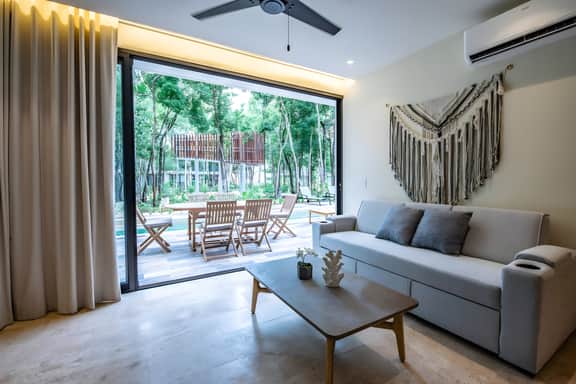 Stylish 1BD Retreat with Swim-Up Pool