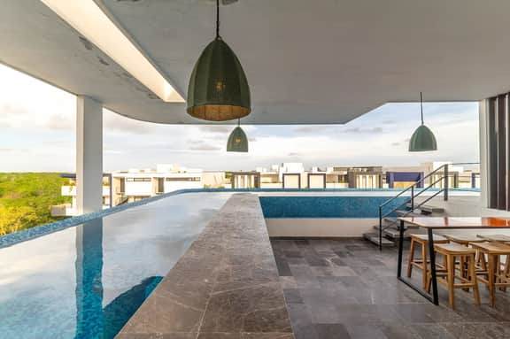 Stylish Boho Studio + Rooftop Pool @ Aldea Zama
