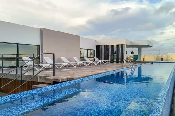 Stylish Boho Studio + Rooftop Pool @ Aldea Zama